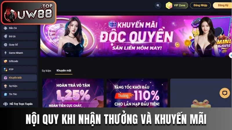 Tổng Hợp Điều Khoản & Điều Kiện Quan Trọng Tại UW88 3 Nội quy khi nhận thưởng và khuyến mãi