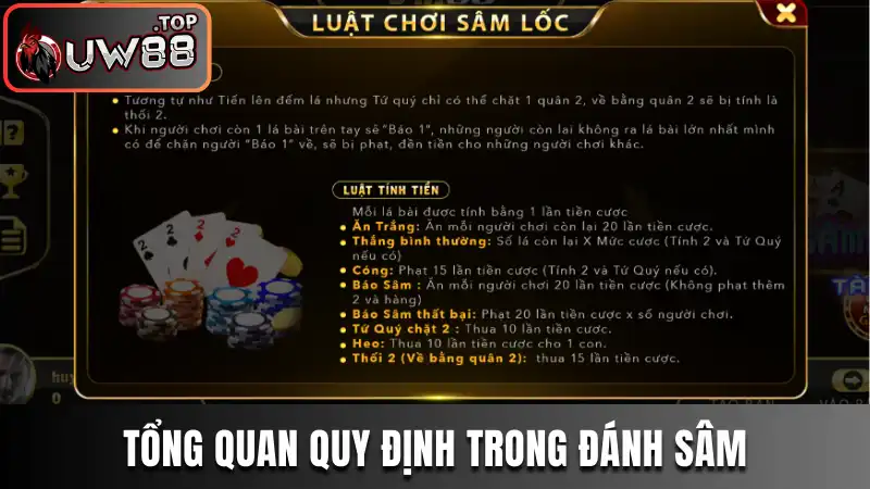 Sâm Lốc Là Gì? Cách Chơi Bài Chuẩn Xác Bất Bại Tại UW88 3 Tổng quan quy định trong đánh sâm